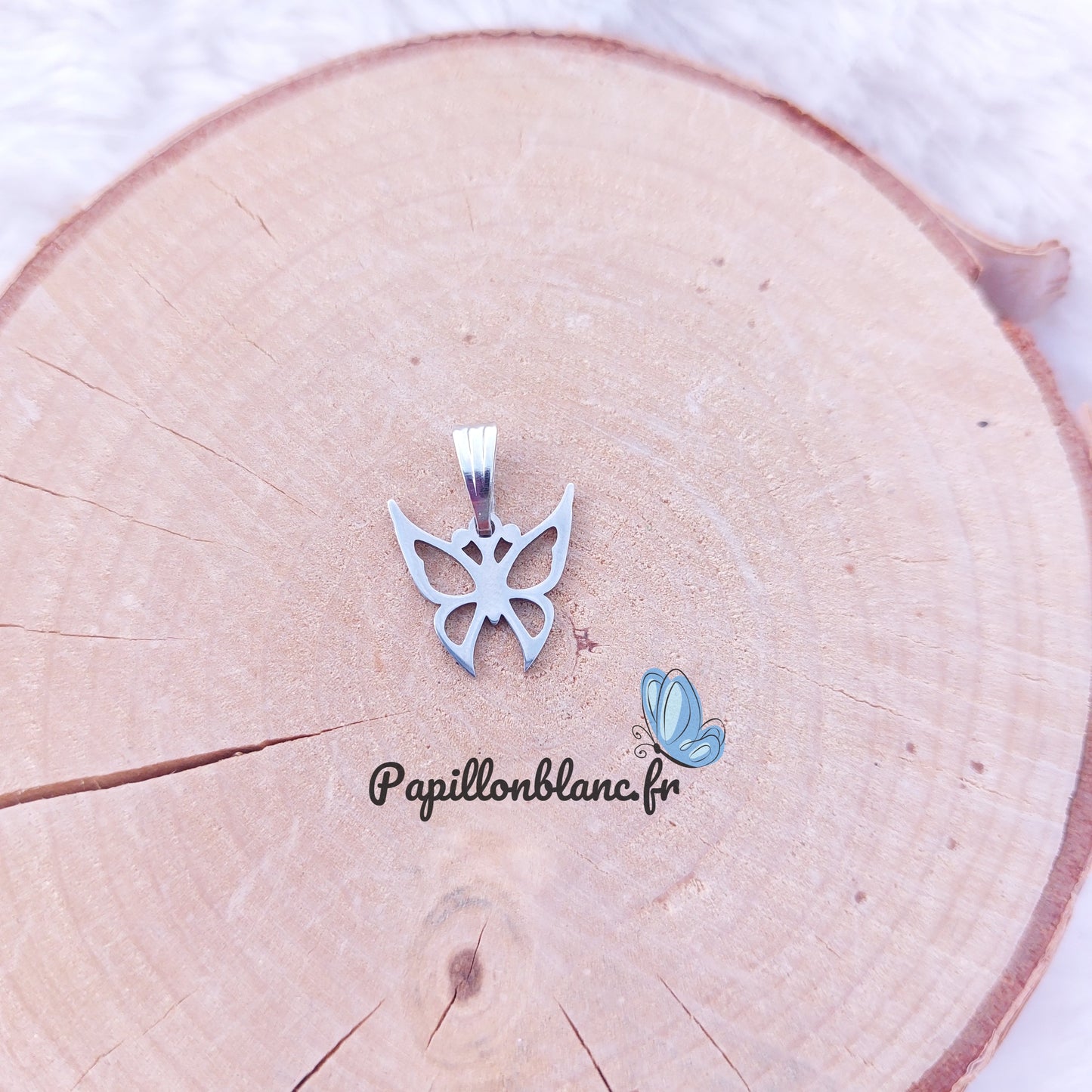 Pendentif Papillon Argenté