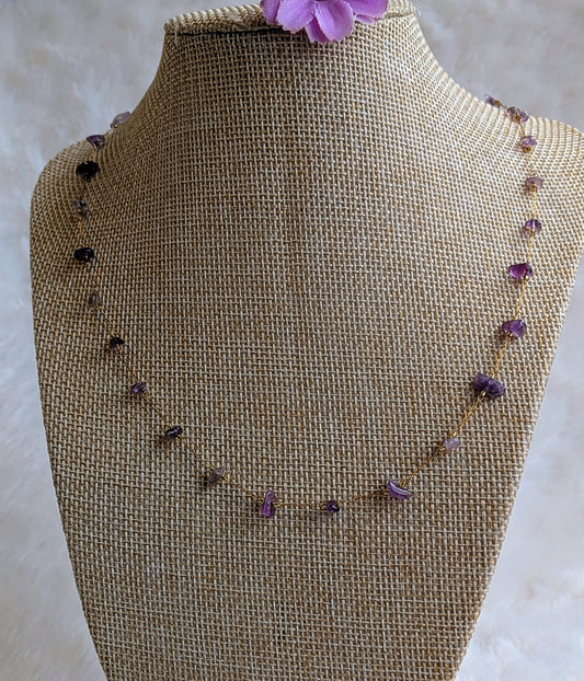 Collier Améthyste romantique