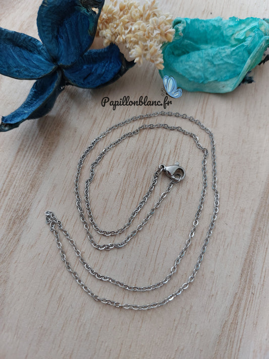 Chaine Collier argentée 50cm