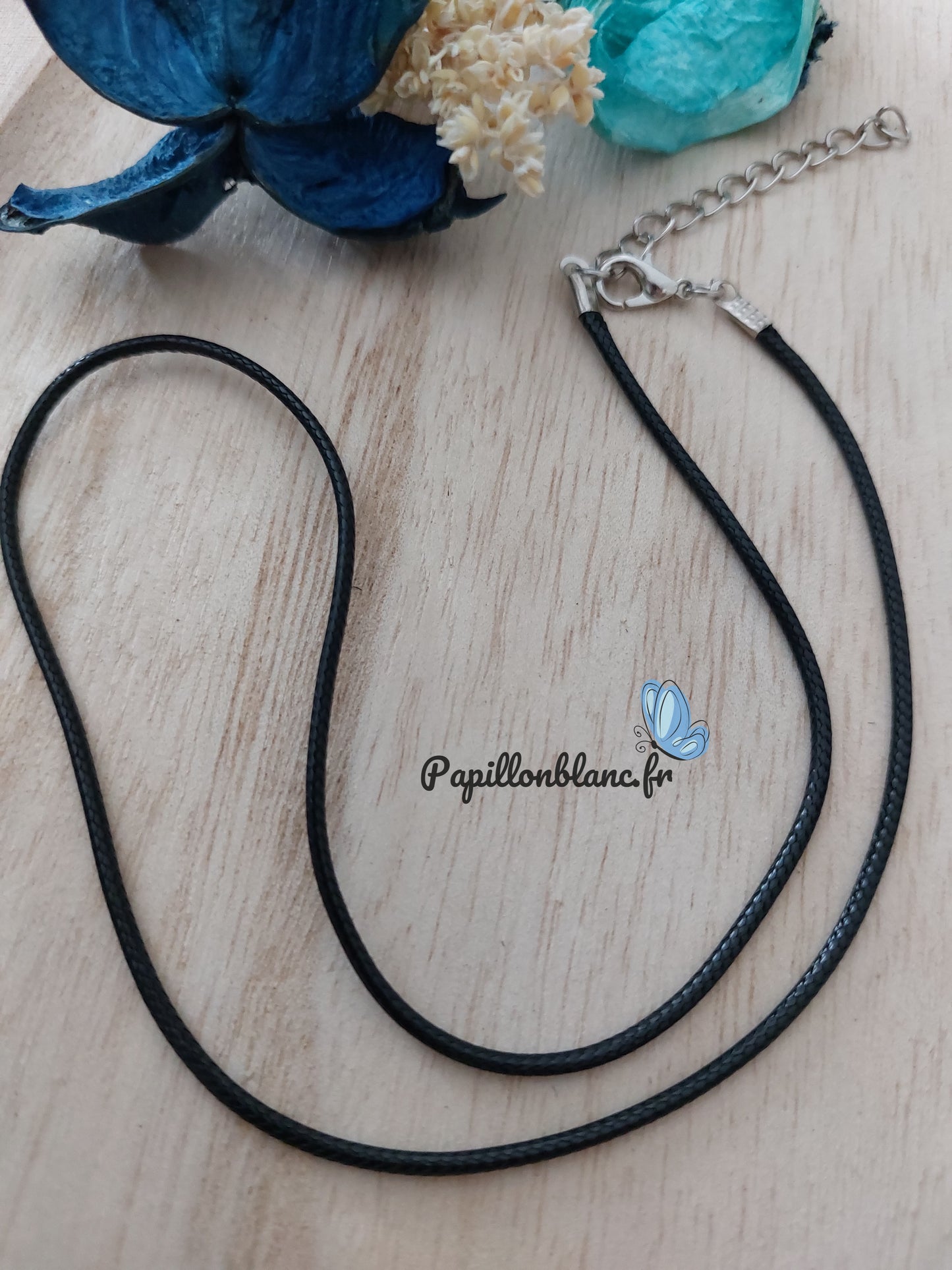 Chaine Collier nylon noir 50cm