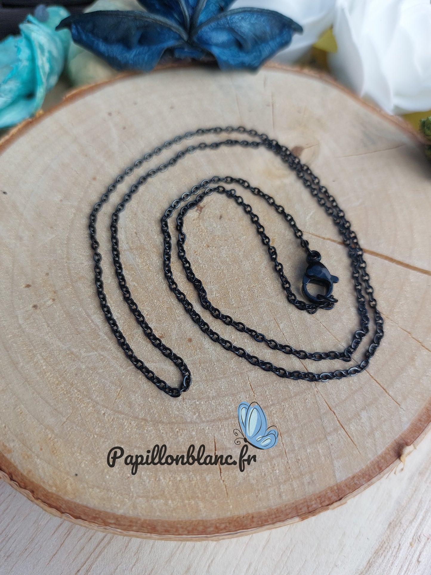 Chaine collier Noire 50 cm