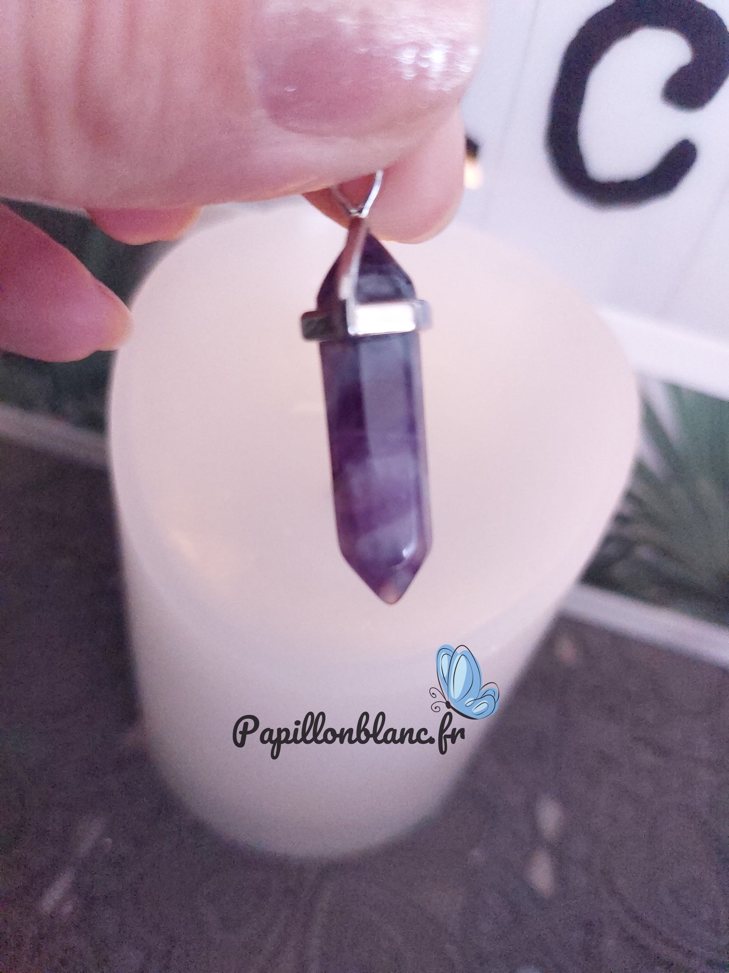 Pendentif Pendule de Fluorite
