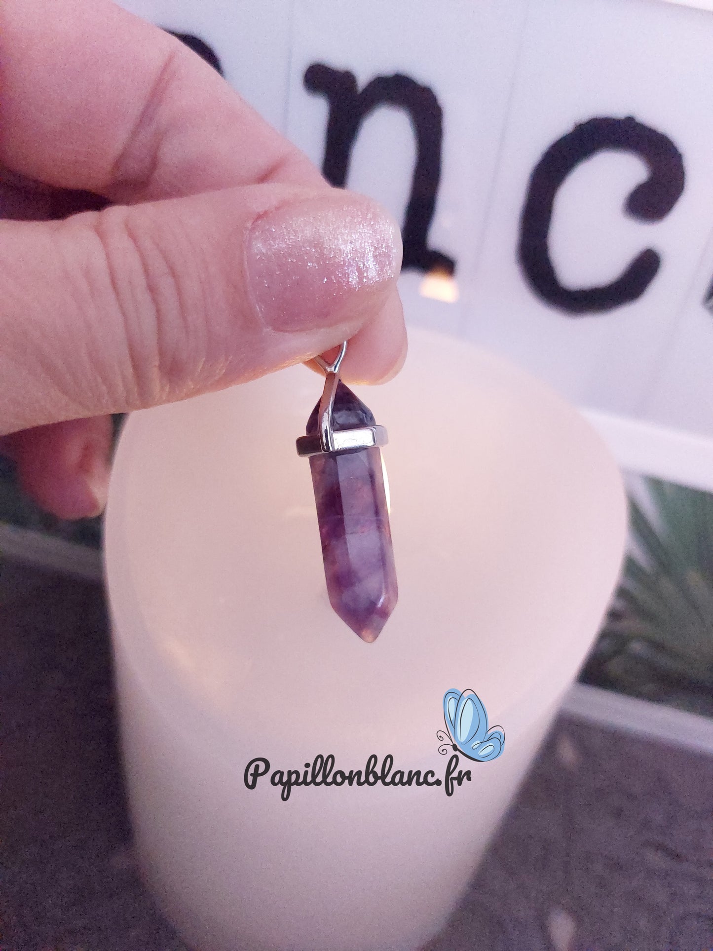 Pendentif Pendule de Fluorite