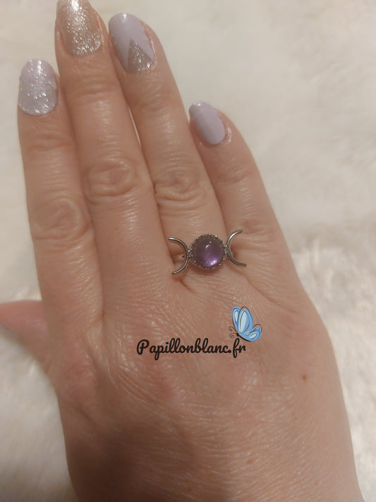 Bague Lune d'Amethyste