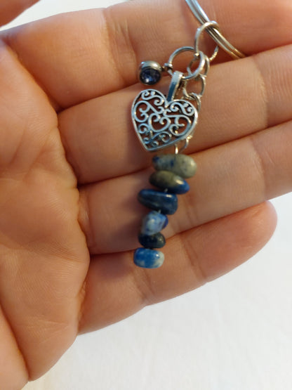 Porte clefs pierres naturelles