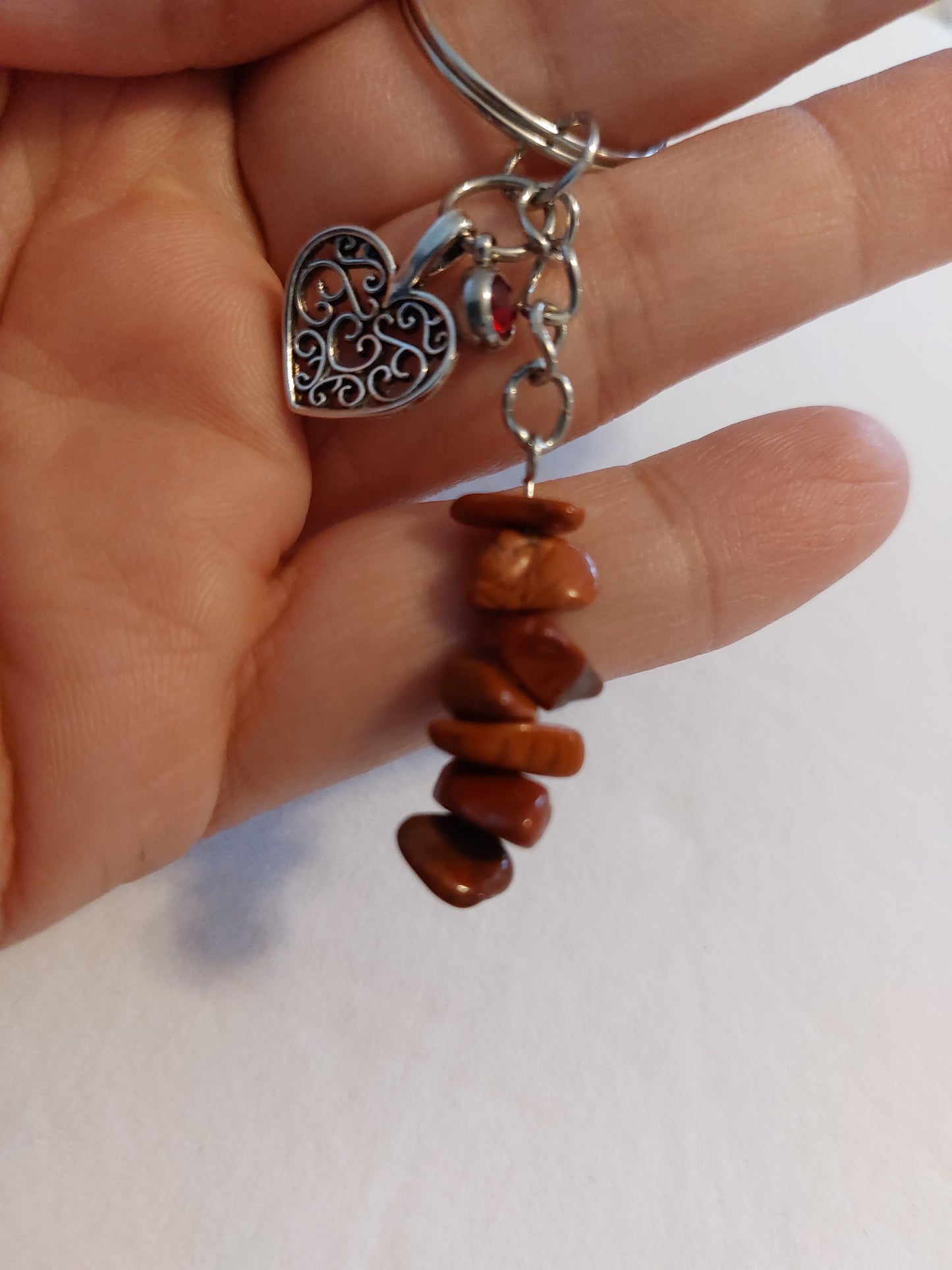 Porte clefs pierres naturelles