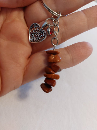 Porte clefs pierres naturelles