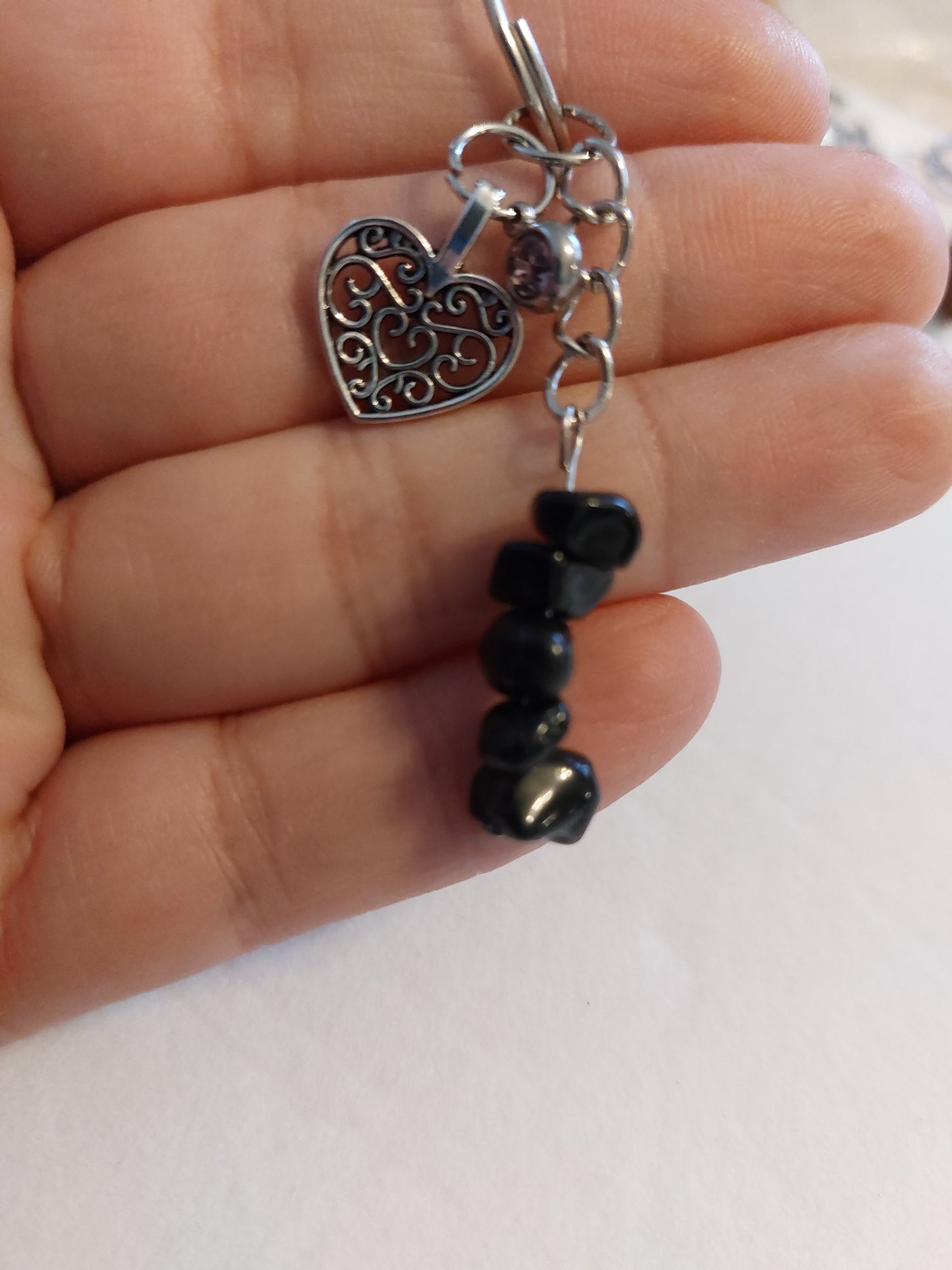 Porte clefs pierres naturelles