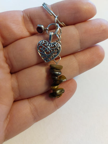 Porte clefs pierres naturelles