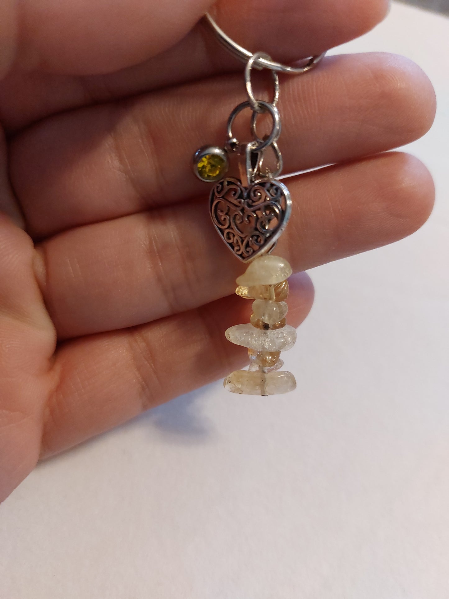 Porte clefs pierres naturelles