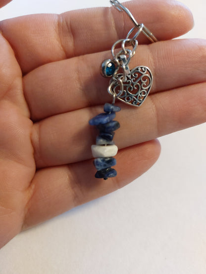 Porte clefs pierres naturelles