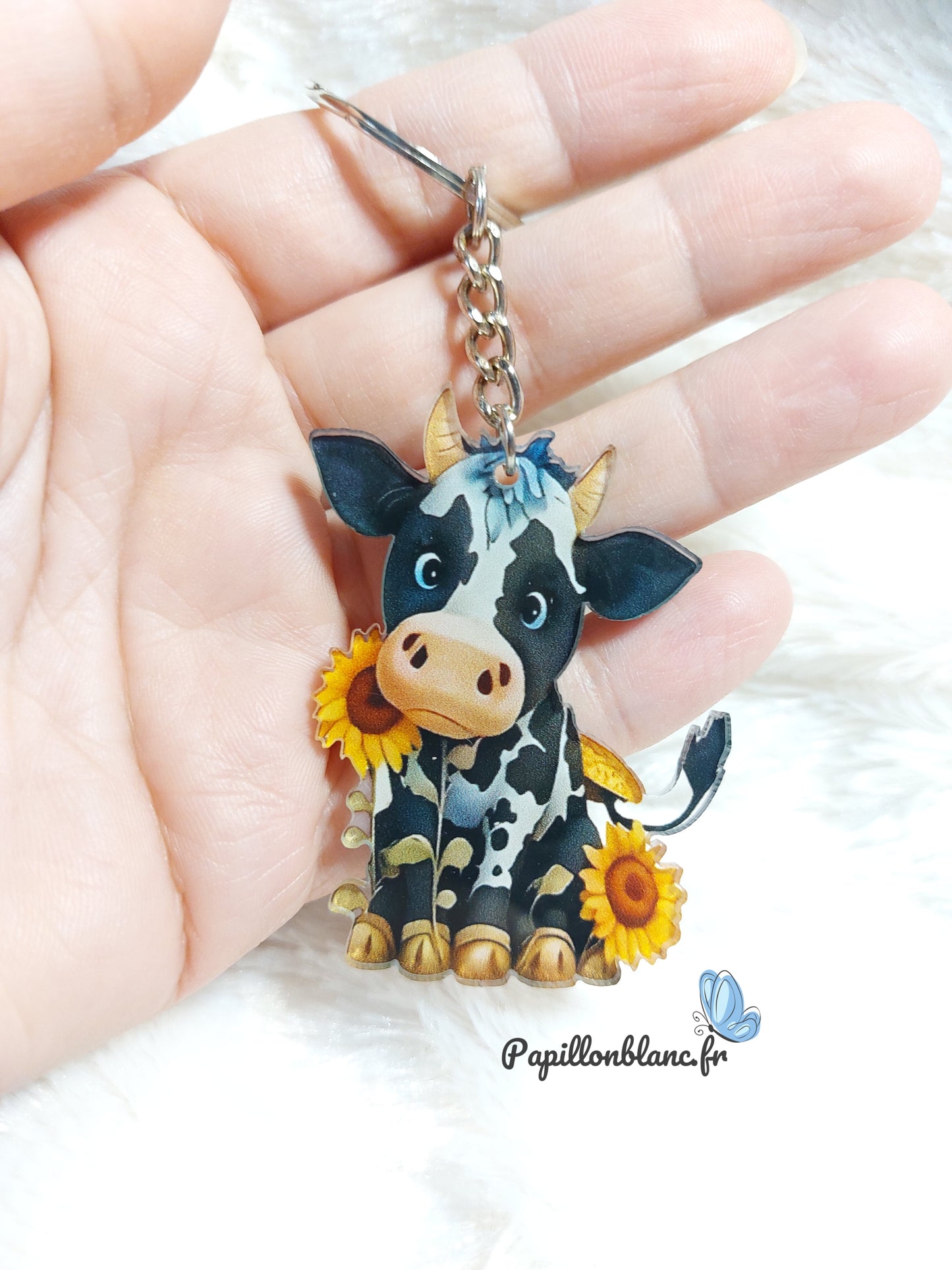 Porte clefs Vache Kawaï