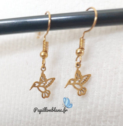 Boucles d'Oreilles Colibri
