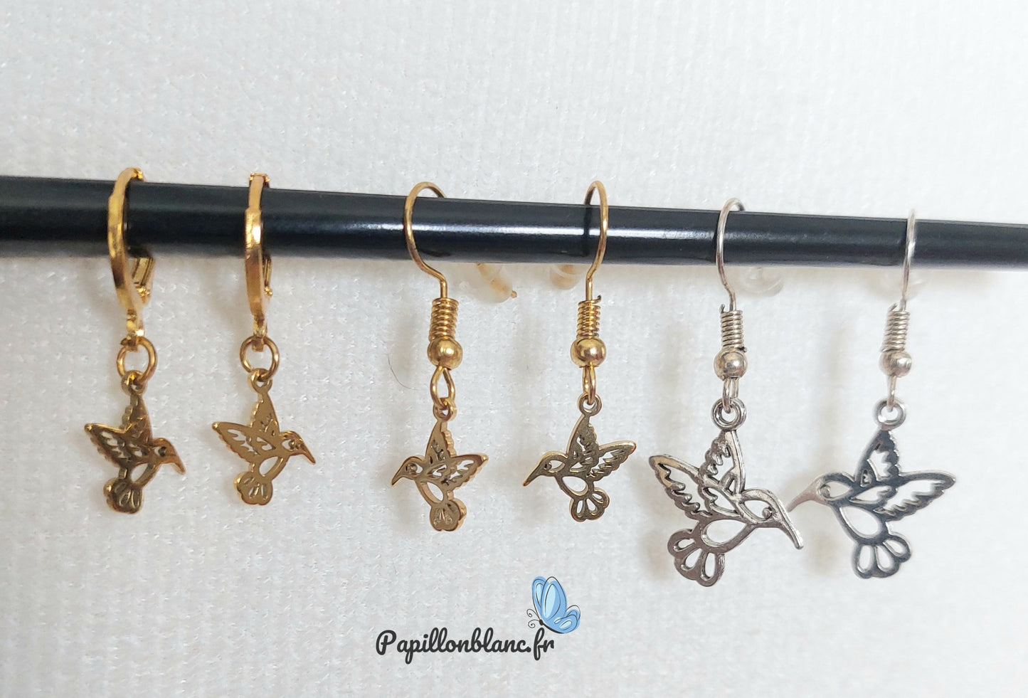 Boucles d'Oreilles Colibri