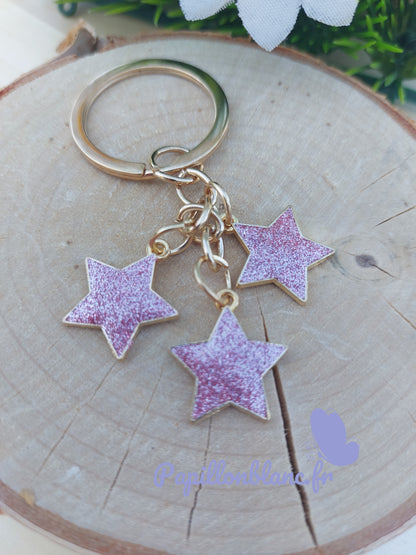 Porte clefs Etoiles colorées