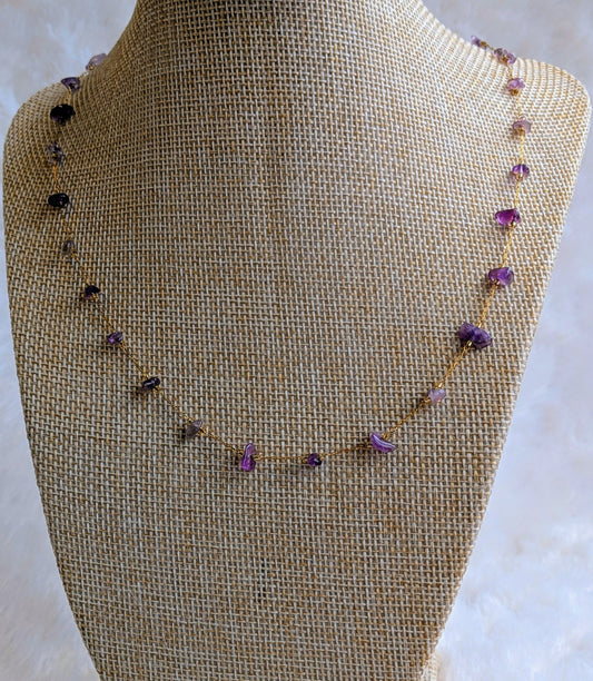 Collier Améthyste romantique
