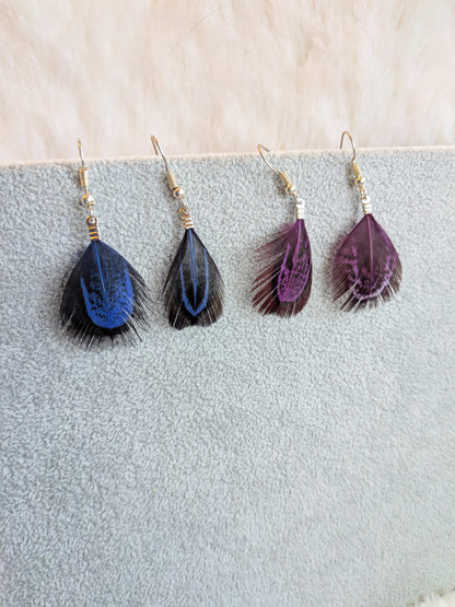 Boucle d'oreilles plumes