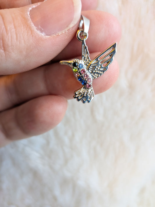 Pendentif Colibri Strass