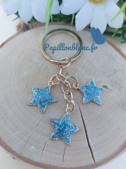 Porte clefs Etoiles colorées