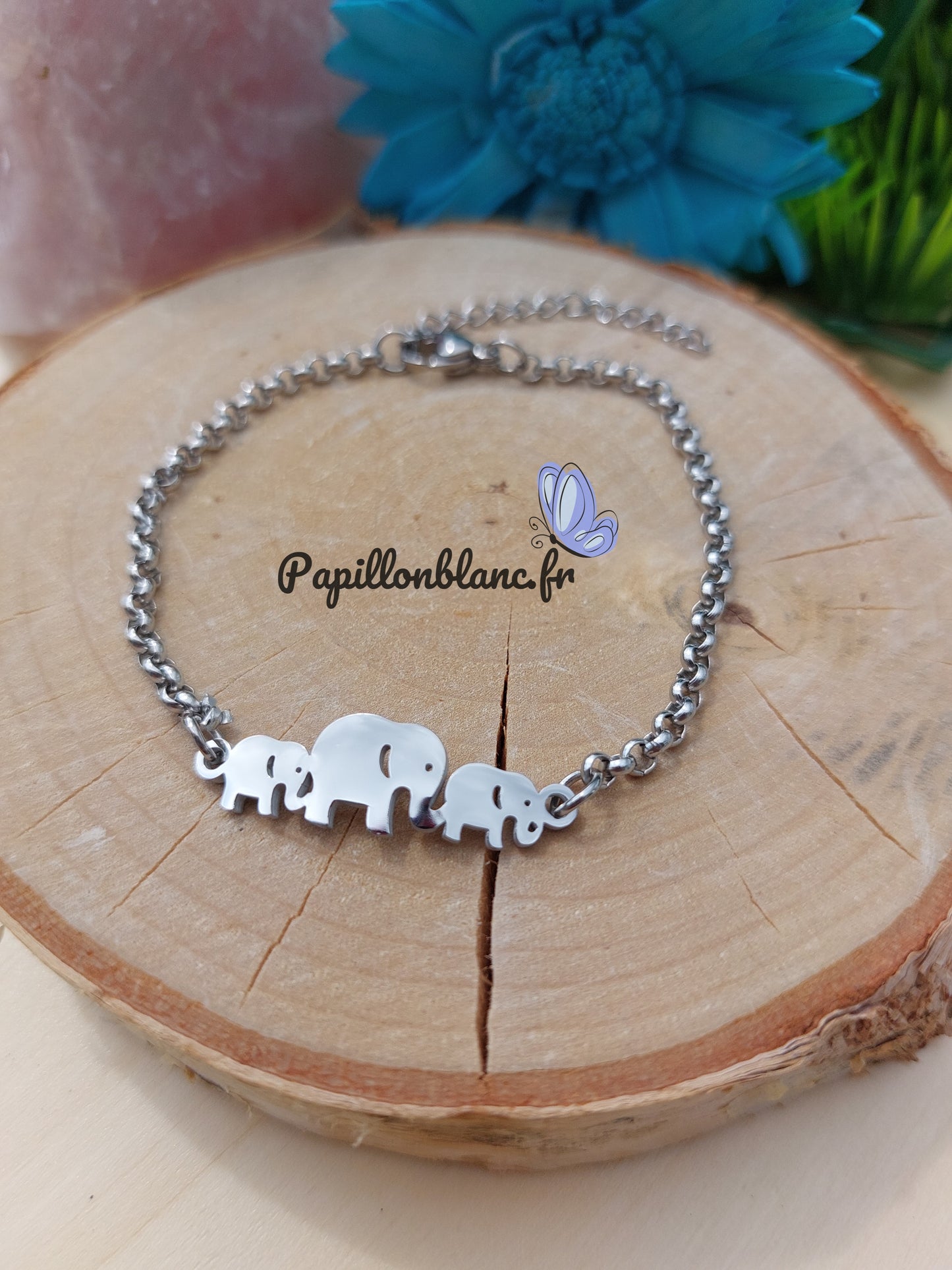 Bracelet Trio d'éléphants